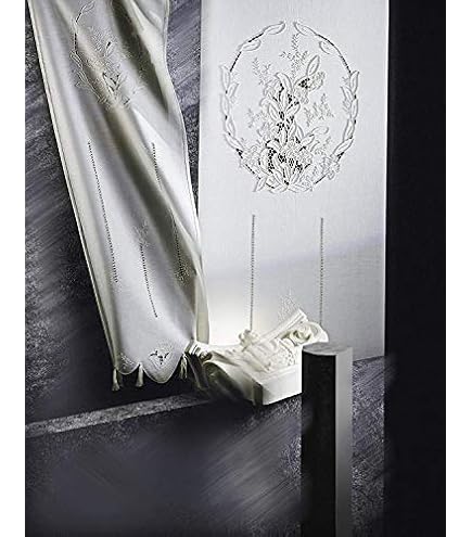 Tenda Ricamata In Misto Lino Fenice | Zenoni & Colombi - Foto 3