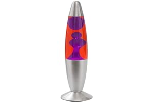 ROCKING GIFTS Lampada da tavolo Lava 35 cm Rosso-lilla Con interruttore, Include lampadina E14, lampade al Plasma, Magma, Medusa Dei Colori