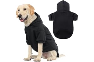 KOOLTAIL Basic Dog Hoodie - Soft and Warm Dog Jumper with Leash Hole and Pocket, Dog Winter Coat, Cold Weather Clothes Sweater for Small Medium Large Dogs Puppy Cat Boys Girls