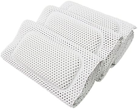 XGZ Bathtub Mat, Non-slip Bath Mat PVC Foam Universal Hollow-Out Bathtub Full Body Spa Bath Mat with Pillow Suction Cup-Decent for Your Back