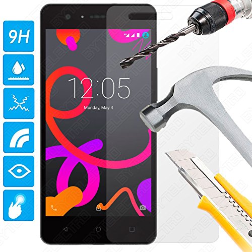 Bytelectro - Protector Pantalla CRISTAL TEMPLADO Premium BQ AQUARIS M5