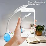 WILIT® HZ T3 5W dimmbare LED Schreibtischlampe/Atmosphärenlampe mit Schwanenhals und Touchfeld für Farblicht und 3 Helligkeitsstufen, weiß - 4