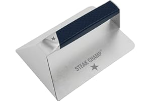 ‎STEAKCHAMP Steak Champ Burger & Steak Presse XXL: Grill- und Burgerpresse für krosse Krusten, Sandwich- und Fleischbeschwerer, mit Anti-Rutsch Griff