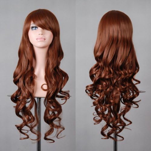 Wavy wig wavy Long hair wig for everyday cosplay or shop window dolls carnival or theme parties, brown, Modell 1