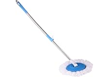 Zureni 42-inch Mop Stick Adjustable Rapid-Change Handle Ideal for Industrial Household Floor Cleaning with 10-inch Mop Plate 