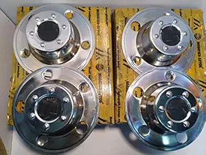 MODIFIED AUTOS 4PCS(8.25 DIA) INCHES CROME METAL WHEEL COVER CUPS SET FOR MAHINDRA TRAX,BOLERO,SCORPIO