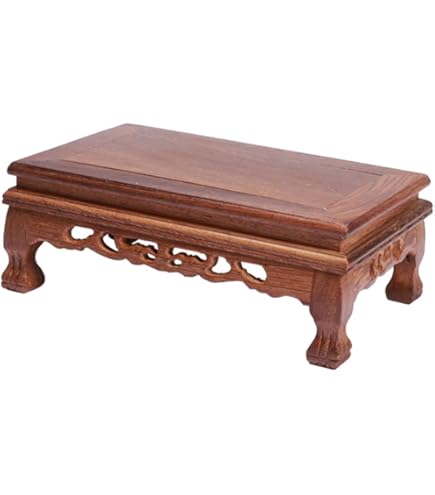 Socle En Bois Pour Présentation - Support Pour Théière, Vase, Artisanat, Design élégant Et Extensible, Dimensions 10.4x10.4x3.3 Cm