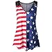 Price comparison product image LIKELYY Fashion Women American Flag Print Lace Insert V-Neck Tank Tops Shirt Blouse (S, Multicolor)
