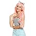 MelodySusie® Halloween Pink Long Curly Wigs – Cosplay Fancy Dress Party Wigs with Free Wig Cap and Wig Comb (Pink)