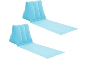 YOUNG WOLF Lot de 2 coussins gonflables pour bain de soleil et de plage avec dossier pour voyage, camping
