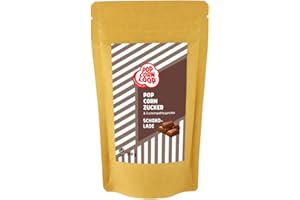 ‎POPCORNLOOP Popcornloop® Popcorn und Zuckerwatte Zucker SCHOKOLADE Aroma 500gr perfekt geeignet für Zuckerwatte und Popcorn zum zubereiten Zuhause Süßes Premium Zuckeraroma