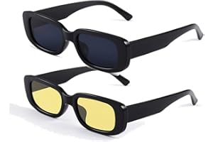 Long Keeper Gafas de sol rectangulares Protección UV400 Gafas de conducción retro para mujer