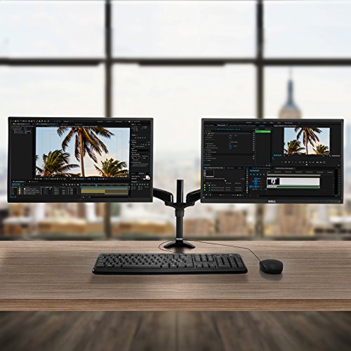 Duronic DM452 Monitor-Tischhalterung für zewei LCD/LED Computer Bildschirme / Fernsehgeräte mit Neig, Schwenk und Rotierfunktion - 2