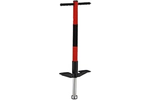Relaxdays Bâton Sauteur Robuste, pogo-Stick pour Enfant pesant jusqu'à 35 kg, pour se dépenser en extérieur, Rouge