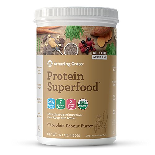 Amazing Grass Protein SuperFood Chocolate Peanut Butter Powder, 0.43 kg