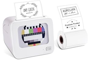 LFPERT BQ1 - Stampante per etichette termiche Bluetooth, per iPhone, codice a barre per Clothing, Jewelry, Retail, logo, compatibile con Android e iOS Phone