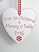Your First Christmas As Mummy & Daddy Heart Plaque - 1st Xmas Tree Decoration Handmade in the UK