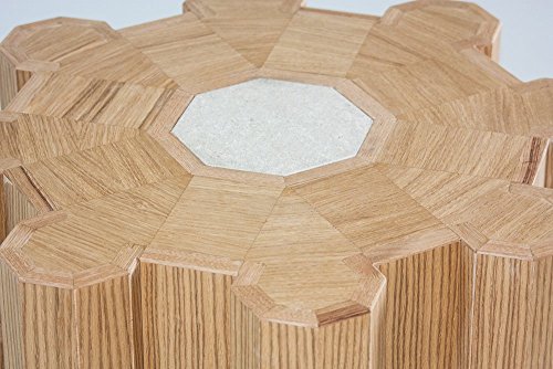 Apulia Design - Castello, oak and tuff coffee table, 100% Italian Craftsmanship.