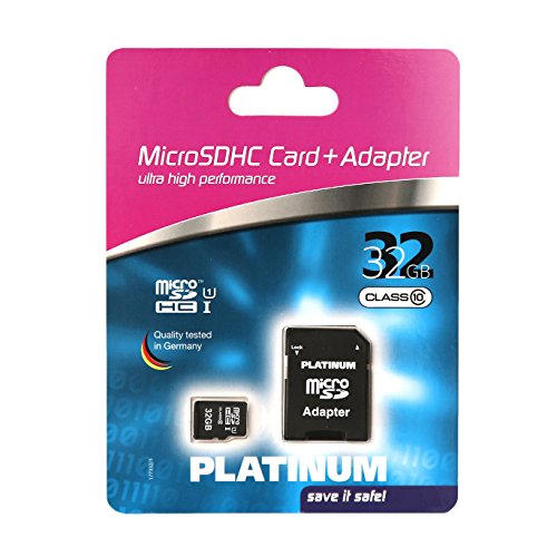 Platinum Class 10 micro-SDHC 32GB Speicherkarte inkl. SD Adapter schwarz - 2