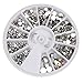 LHWY Round 3D Acrylic Nail Art Gems Crystal Rhinestones DIY Decoration Wheel