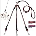 Produktbild Malayas® Hundeleine 3 in 1 Doppelleine Hundegeschirr 1.4m Lang Koppel Gurt Seil Reflektierend Geflochten Nylon Training Hunde Leine für 3 Hunde