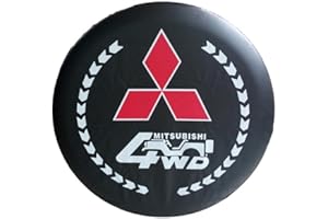BEROZA Coches Rueda de Repuesto Cubierta, para Mitsubishi Montero 1995-2006 Neumático Bolsa de Almacenamiento Funda Protector,C16in