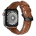 Price comparison product image KADES Strap Compatible for Apple Watch Band 44mm/42mm Genuine Leather Replacement Strap Retro Compatible for Apple Watch Series 4 44mm Series 3/2/1 42mm, Brown with Black Clasp