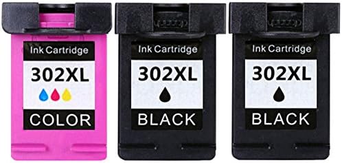 Jalee 3 Pack Remanufactured For HP 302 XL 302XL Ink Cartridges Compatible For HP DeskJet 1110 1115 2130 2132 2133 2134 2135 3630 3632 3633 3634 3636 3637 3638, HP OfficeJet 3830 3831 3832 3833 3834 3835 4650 4651 4652 4654 4655 4657 4658, HP Envy 4520 4521 4522 4523 4524 4525 4527 4528 e All-in-One (2 Black + 1 Colour)