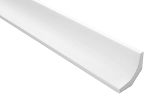 MARBET DESIGN Molduras de techo Marbet de espuma de poliestireno XPS - Molduras de estuco de alta calidad, ligeras y robustas, de diseño moderno - Moldura de pared (paquete económico de 20 metros E-11-35x35mm)