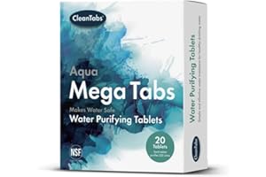 CleanTabs, Mega Tabs Water Purification Tablets (225L per tablet) 20 tablets, iHomebrew