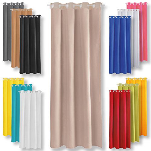 Dekoschal Gardine Vorhang Ellen Ösen Auswahl: ca. 140×175 cm Farbe: hellorange – marigold - 4