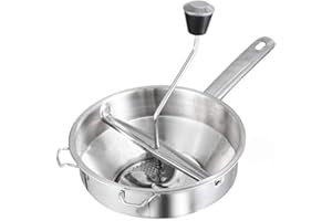 Healeved Potato Masher Food Mill Stainless Steel Blender Potato Ricer Manual Potato Presser, Silver