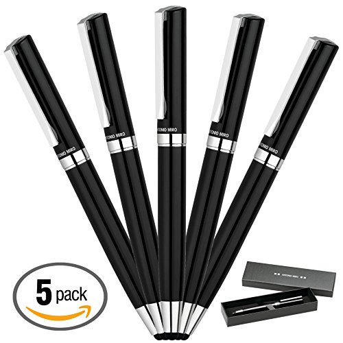 LV Publicidad Antonio Miro Bolígrafo Puntero 2 en 1 Metálico Clásico - Estuche con Logo Grabado Satisfacción Garantizada! - Pack x5