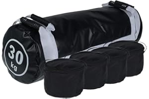 Your's Bath Sac de Sable Musculation,Sac Lesté Crossfit 30kg,Sand Bag Power Bag avec Poignées Réglable pour Entraînement de Musculation Fitness Exercise (sans Sable)