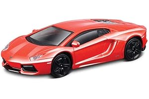 Bburago Street Fire Lamborghini Super Car - Modelo Coleccionable a Escala 1:43, increíblemente detallado, Fundido a presión, Metal, Rojo, Talla única