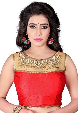 F4style Indian Pakistani Designer Banglori Silk Readymade Blouse For Sarees