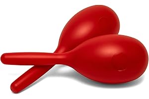 TIGER MUSIC TIGER pełnowymiarowe plastikowe marakasy - czerwona para | MAR49-RD