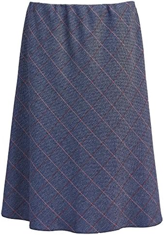 Womens Winter Skirts Straight Flare Skirt Herringbone Tweed 29 Inch Length (20, Denim Blue)