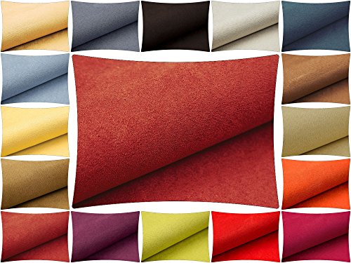 Alcantara Imitat Microfaser Möbelstoff Polsterstoff Möbel Sitzbezug Stoff Meterware 49 Hellrot