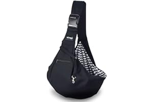 NATUYA Hundetragetasche,Hundetasche,Tragetasche Katze,Verstellbare transporttasche Katze,für Spaziergang Aktivitäten im Freien und Ausflüge (Schwarz)