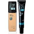 Maybelline New York 16 HR Matte Base Duo, Prep + Blend Makeup Combo , Fit Me Foundation 220 (30ml)+ Fit Me Matte + Poreless Primer (30ml)