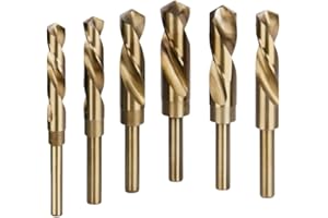 SDFIXINGS Premium Quality HSS M35 Cobalt 5% Metal Twist Jobber Drill Bit - Normal Shank/Reduced Shank 13mm - Drilling Stainless Steel & Hard Steel Metal Wood Aluminium Plastic (1, 14.5mm x 151mm)