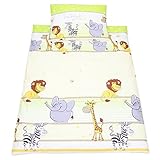 3-tlg. Bettset Baby Bettwäsche mit Nestchen Komplettset Eulen- und Tiermotive Bettausstattung / Made in EU - 6