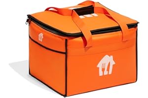 GENERIC Genuine Just Eat Insulated Food Delivery Bag – Orange Thermal-Lined Bag with Zip Closure
