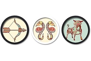 Justdolife Cuadro De Pared Marco De Madera Redondo Colgante Plantilla Decoración del Hogar Marco De Fotos