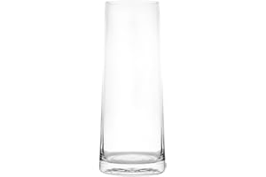 CERERIA DI GIORGIO Jarrón cónico de Cristal Transparente diámetro 8 cm Altura 20 cm