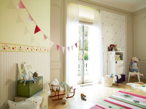 Esprit Kids 219039 Vliestapete Lucky Love, Mustertapete, gelb/weiß - 2