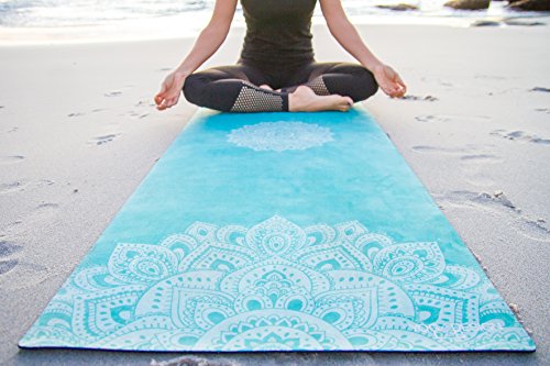 Die Combo Yoga Matte. Rutschfest, Handtuch/Matte in einem Designed beim Schwitzen besser zu greifen! Ökologisches Material. Waschmaschienenfest. Hot Yoga, Bikram, und Ashtanga - 4