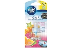 Ambi Pur Recharge Pour Voiture, 6 Unités, Pour Élimination Des Odeurs Persistantes, Rafraîchit L’intérieur, Fruits Exotiques