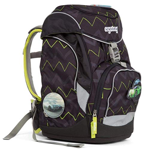 Preisvergleich Produktbild ERGOBAG HorsepowBear Kinder-Rucksack, 35 cm, Schwarz Grün Zickzack